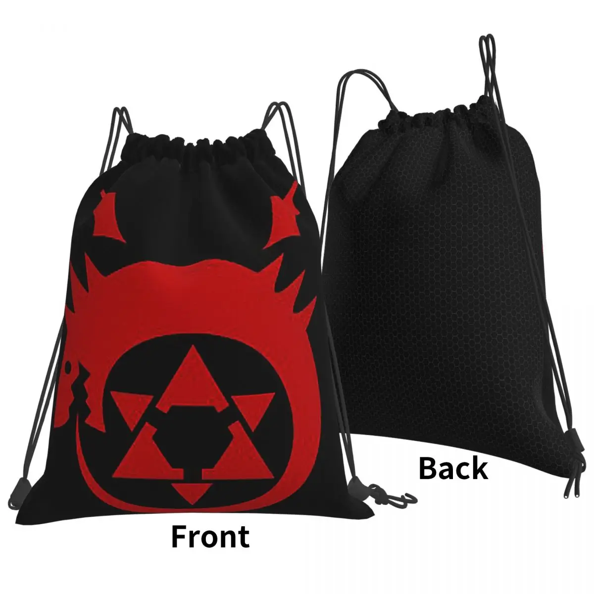 Fullmetal Alchemist Ouroboros Homunculus Symbol Backpacks Fashion Drawstring Bags Sports Bag Book Bags for Travel School