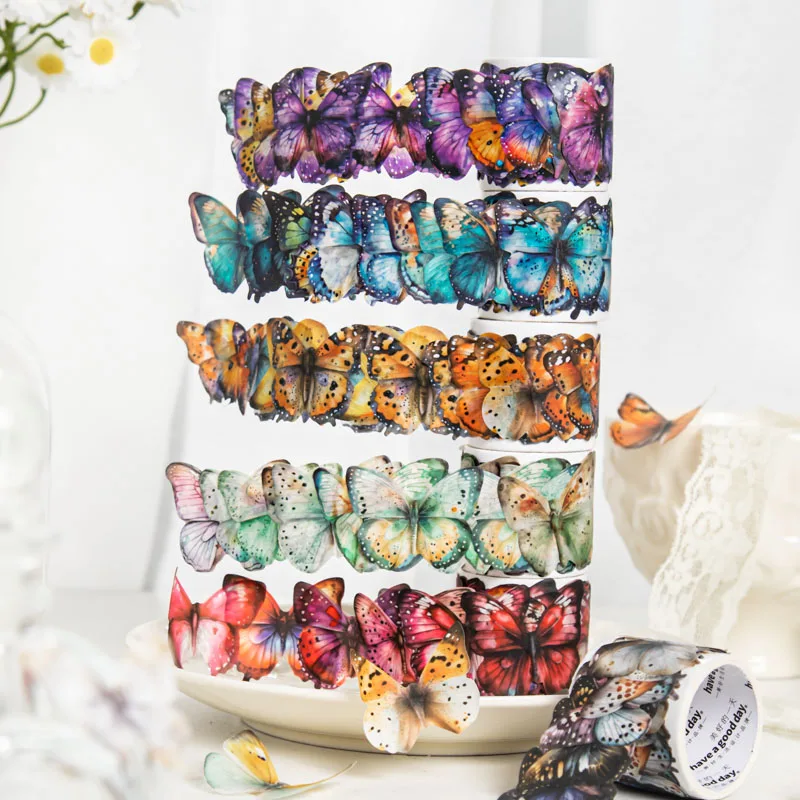 

6packs/LOT Handmade Butterfly series markers photo album decoration paper masking washi sticker