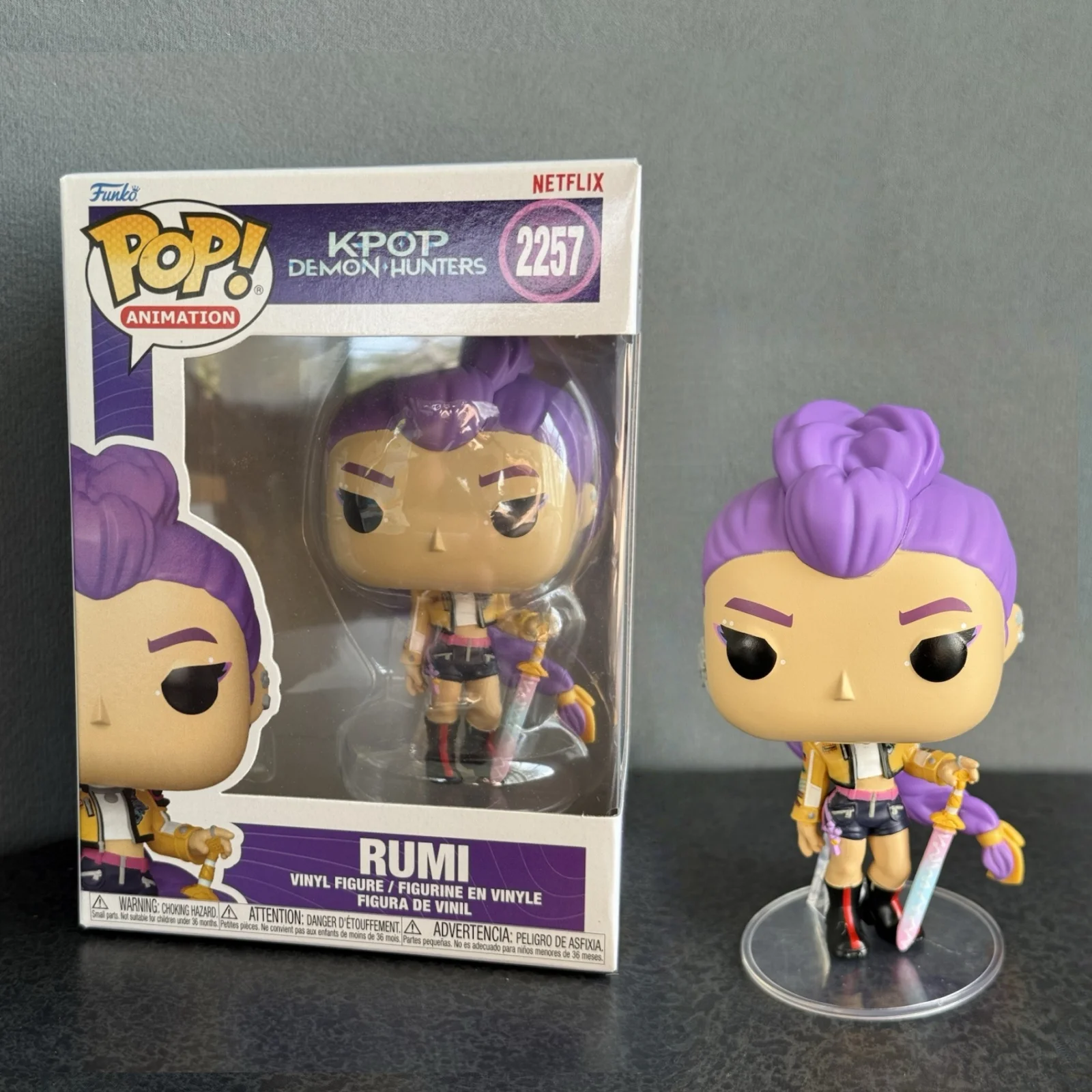 KPop Demon Hunters Rumi Figure Funko Pop! #2257 Official Authentic 4.3 inchs Limited Edition Figures KPop Fans Gift Model Toy