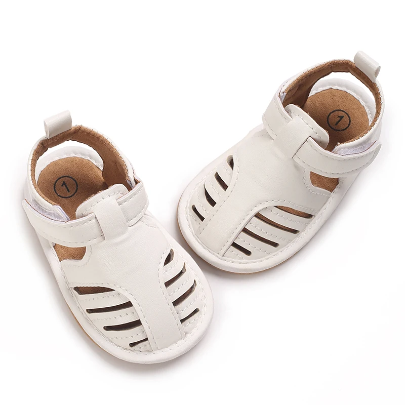 Sandales d'été pour bébés filles et garçons, chaussures anti-collision pour tout-petits, souples, astronomiques, en cuir véritable, sandales de plage pour enfants