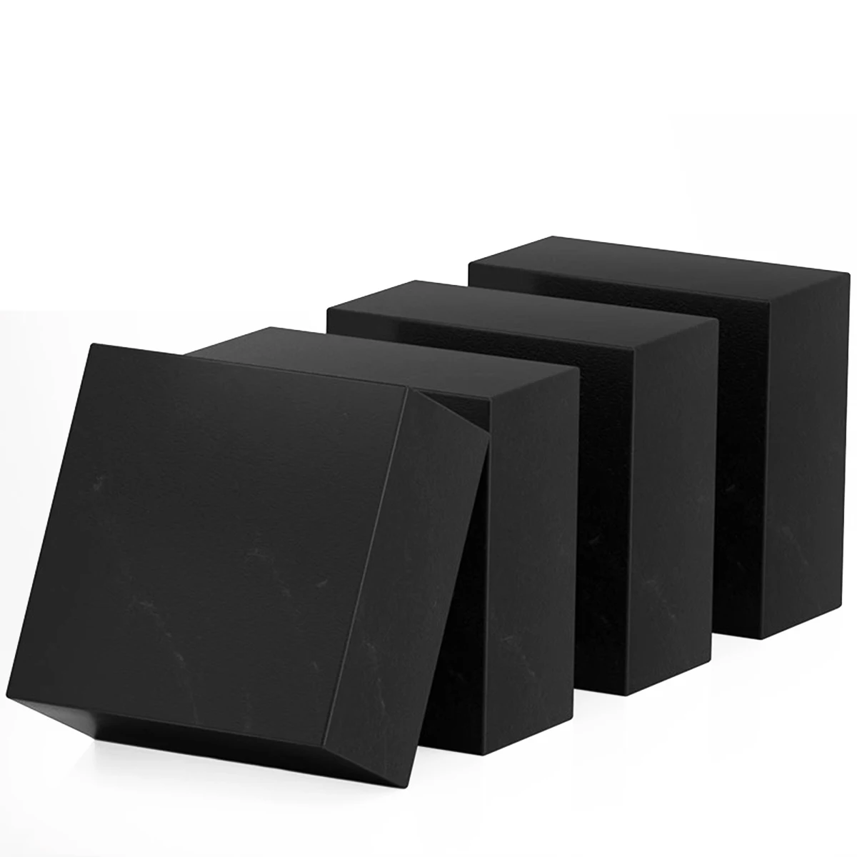 1/5Pc Black Hard Square Plate Industrial Rubber Cushion Block Equipment Base Shock Insulation Wear-resisting Shock-Absorbing Pad