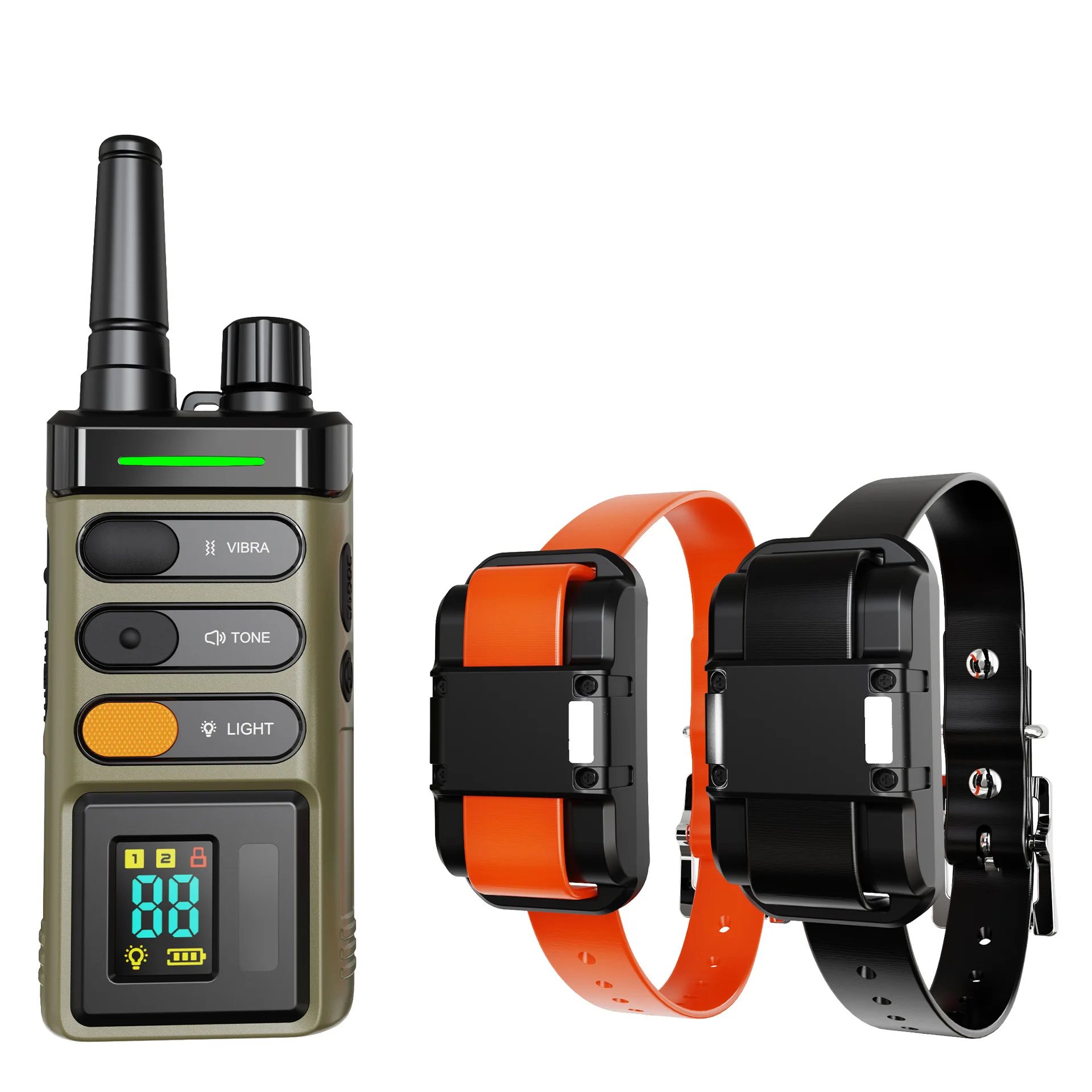 Professional training Anti-barking dog trainer Color screen 1600 meters Training Electric shock Anti-barking dog collar