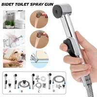 Handheld Hose Spray Shower Head Toilet Douche Bidet Head Bathroom Shower Adjustable Stainless Steel Self Cleaning Sprayer Kit