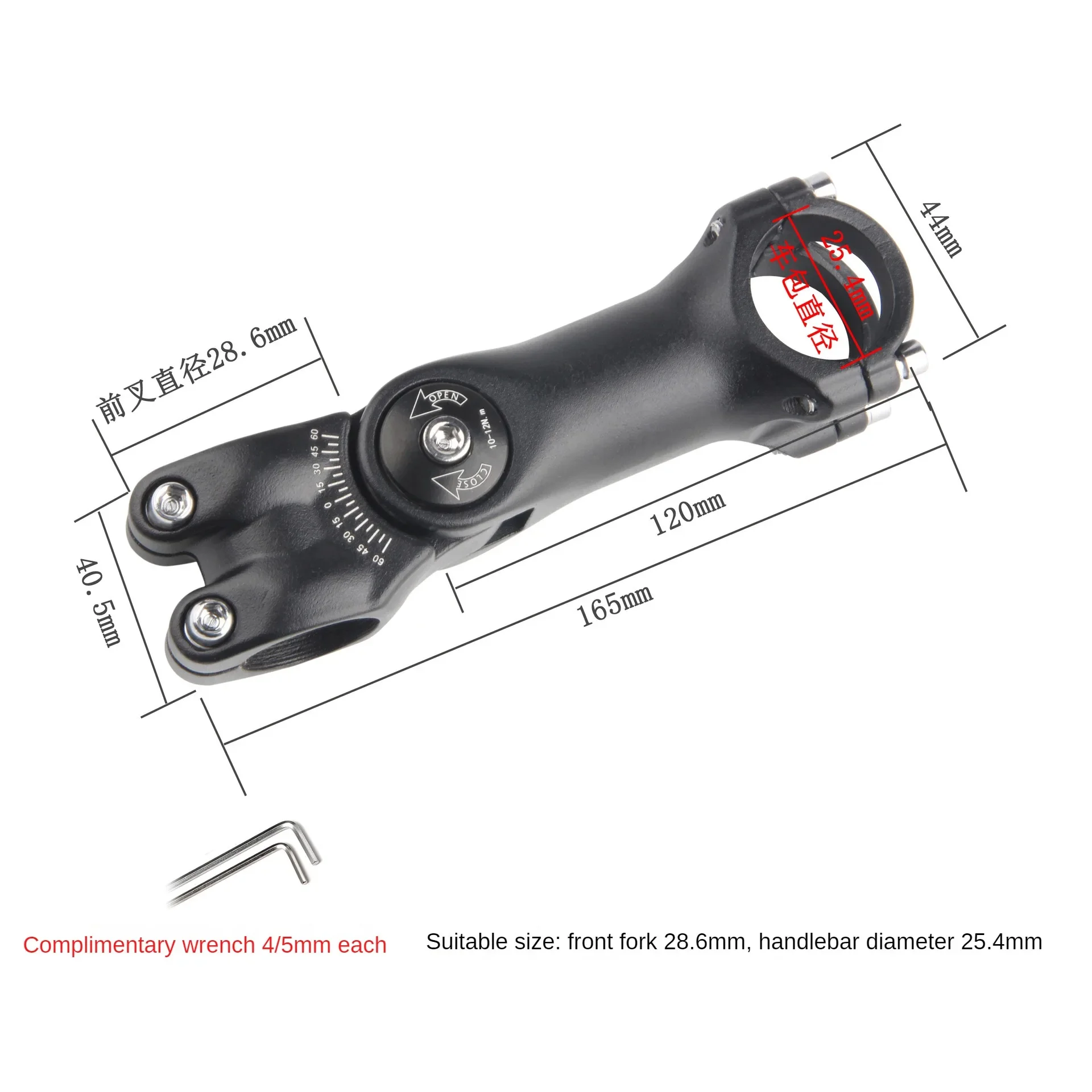Adjustable Bicycle Handlebar Stem Variable 60 Degree Angle Aluminum Alloy Bike Handlebar Riser Road Bike Front Fork Stem Adapter