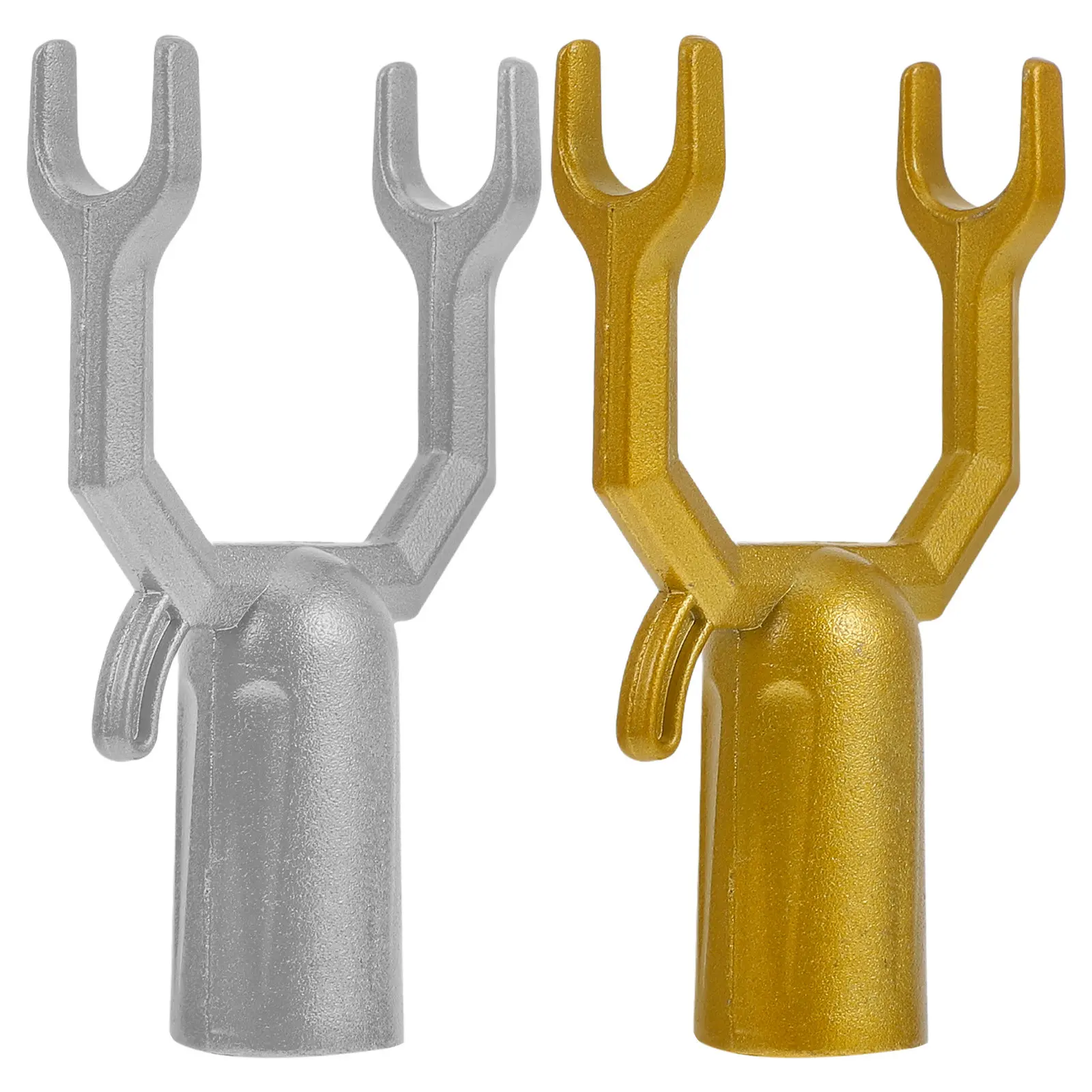 2Pcs Clothes Pole Forks 19Mm Aluminum Alloy Clothes Reaching Hook Fork Heads Ceiling Reaching Pole for Garment Hook Supplies