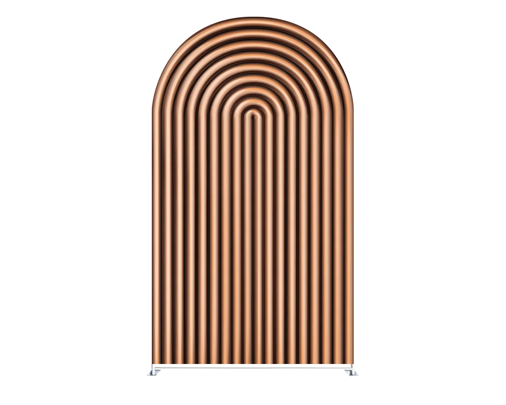 ชุดรูปแบบเส้นยิปซัมสีน้ำตาลฝาครอบแบบโค้ง/ฝาปิดกระบอกสำหรับงานเลี้ยงวันเกิดงานแต่งงานและงานเลี้ยงฉลองทารก