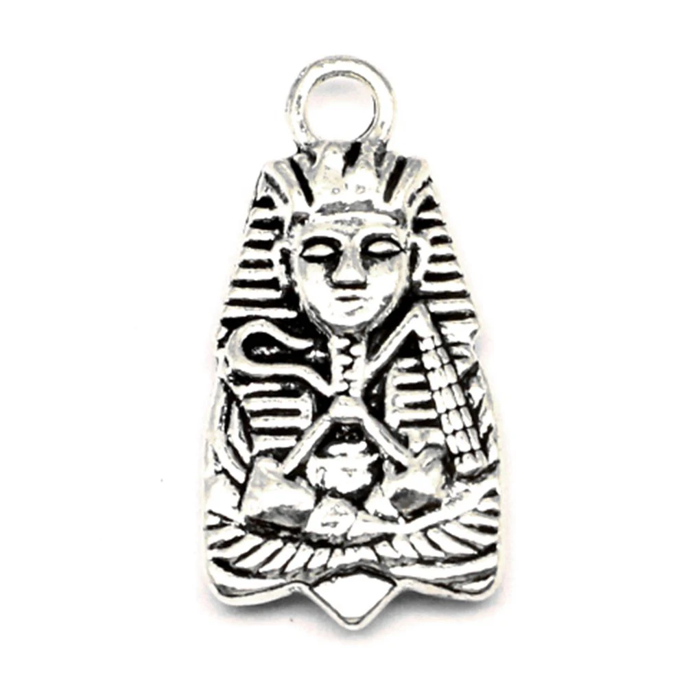 3pcs 14x27mm Egyptian Pharaoh Charms Pendants Jewelry Making Craft Diy Jewlery Trendy Antique Silver Color