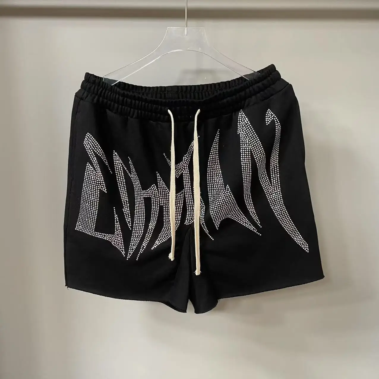 

СМЕШАННАЯ ЭМОЦИЯ Мужские шорты со стразами, широкие повседневные свободные брюки большого размера