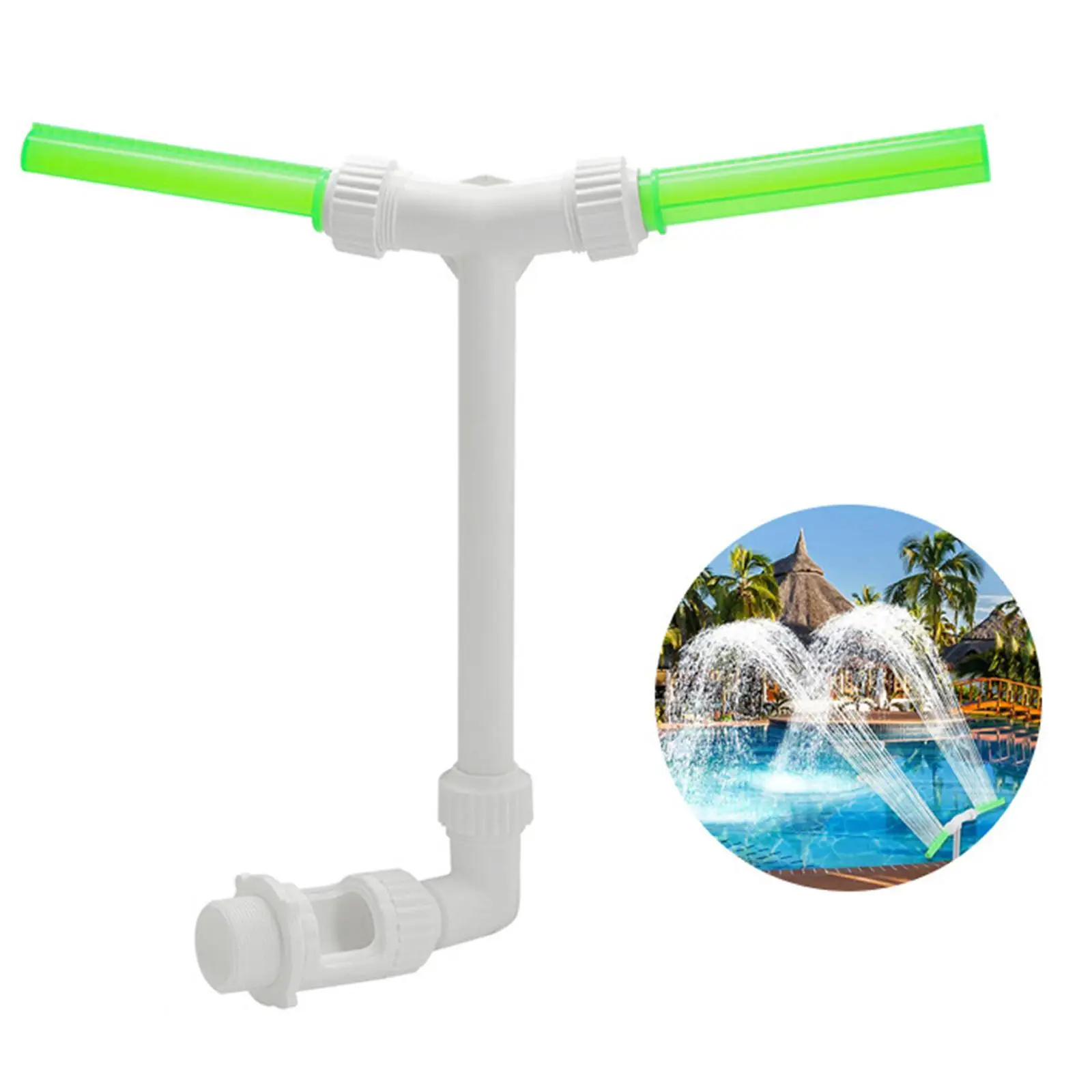 

Swimming Pool Waterfall Sprayer Easy Installation Sturdy Pool Sprinkler Fountain Double Spray Water Fountain Pool Water Fountain