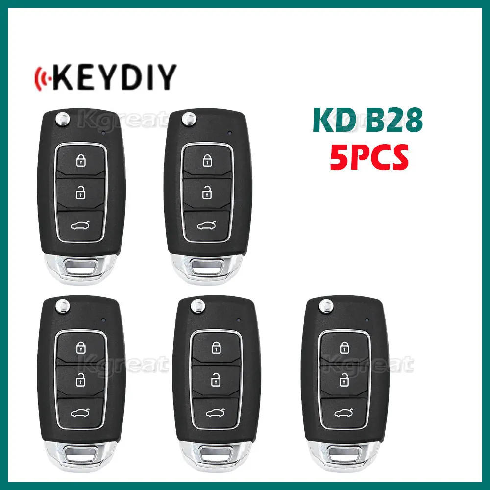 5 sztuk Keydiy KD B28 Wielofunkcyjny uniwersalny kluczyk zdalnego sterowania 3 przyciski zdalnego sterowania do kluczyka samochodowego z serii KD-x2