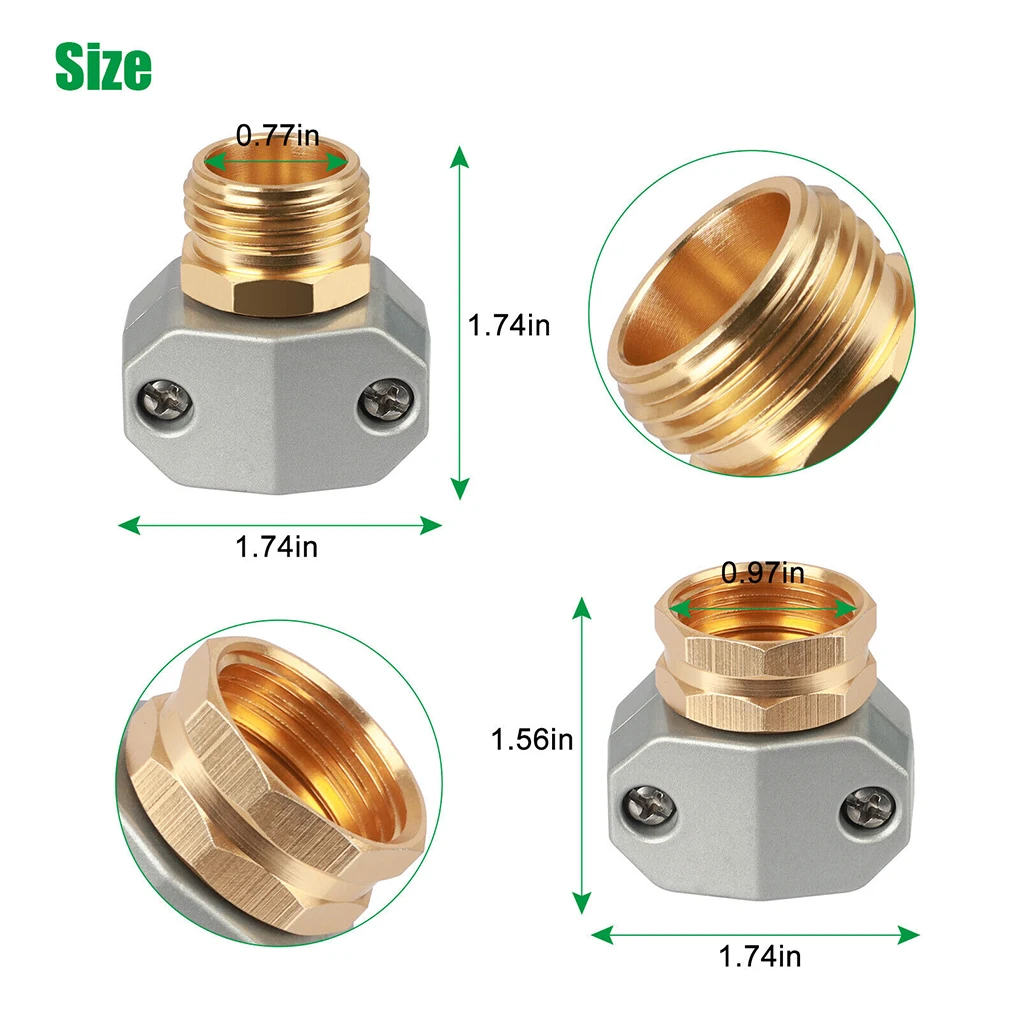 3set 3/4 inch 5/8 inch Brass Water Pipe Quick Connector Garden Hose Connector Repair Kit Garden Irrigation Supplies