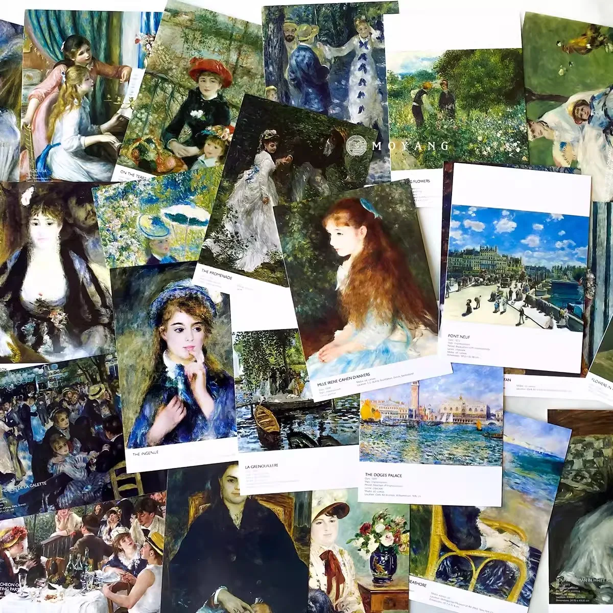 30 Pcs/Set Pierre Auguste Renoir Series Postcard Art Painting Greeting Cards DIY Journal Decoration Student Gift Stationery