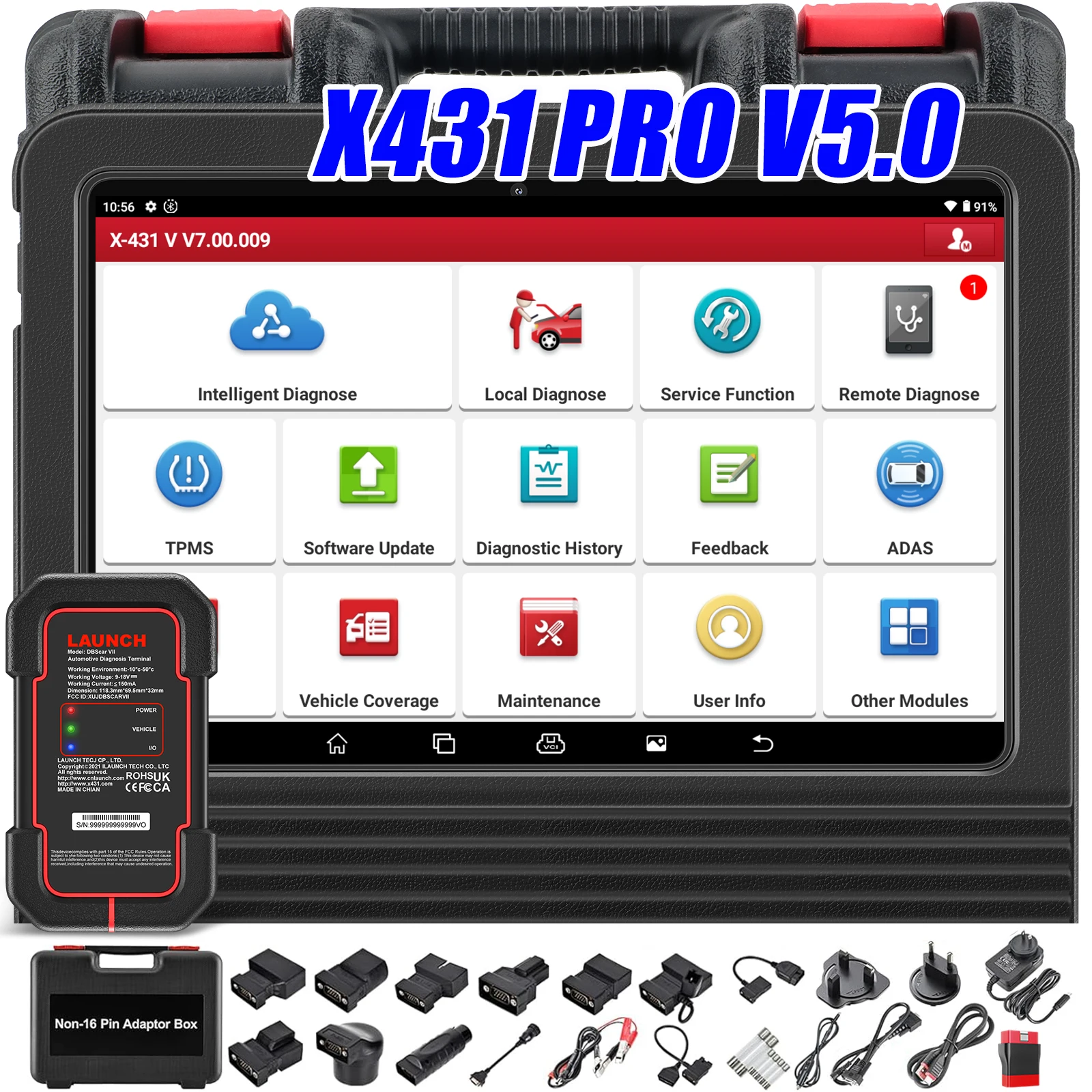 LANCIO X431 PRO V5.0 OBD2 Strumenti diagnostici per auto Automotive Tutti i sistemi Strumento di scansione bidirezionale Codifica ECU Test attivo OBDII Scann