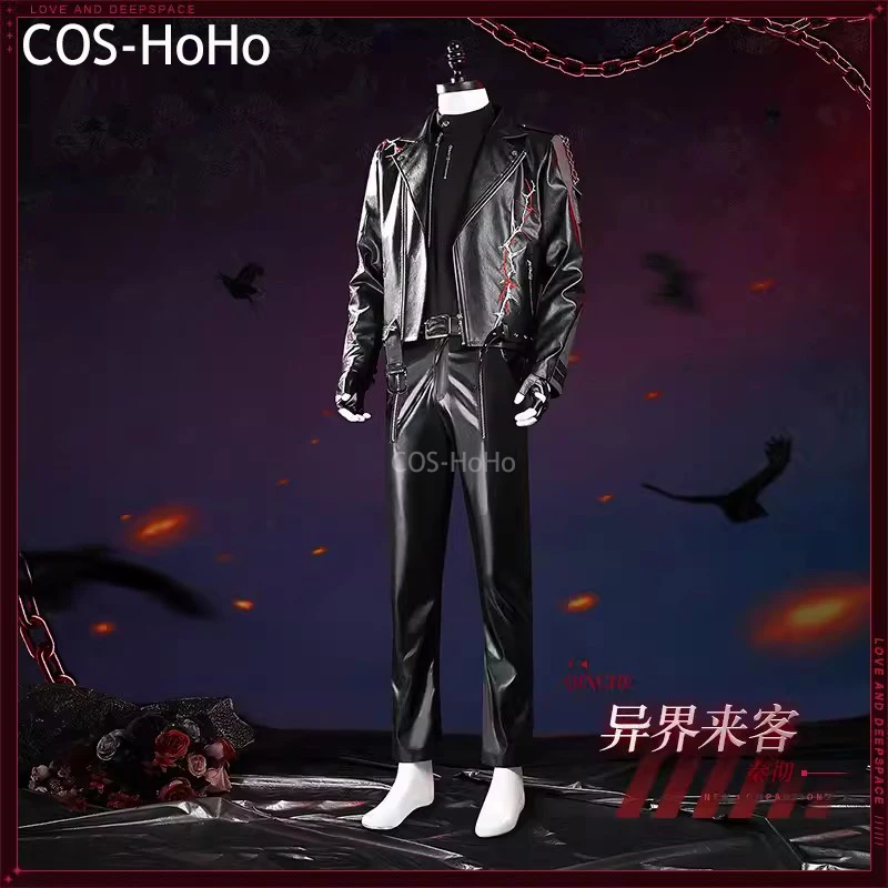 COS-HoHo Love And Deepspace Sylus Game Suit Gorgeous Leather Uniform Cosplay Costume Halloween Party Role Play Outfit Men S-3XL