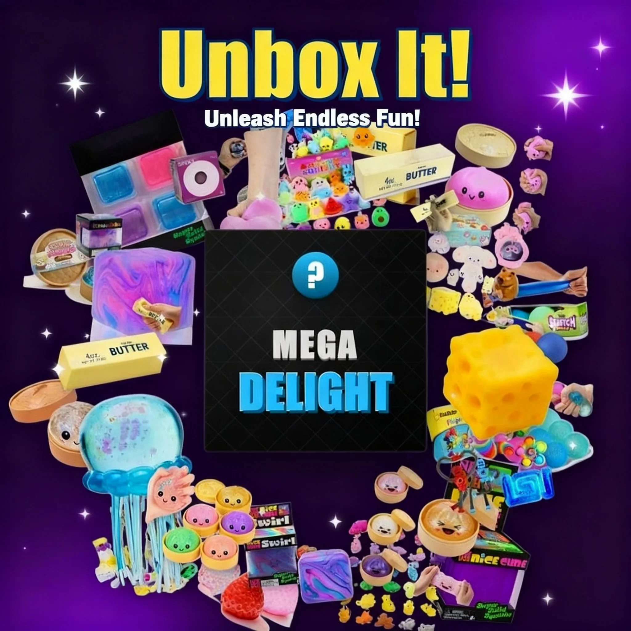 Funny Mix Squishy Blind Box Random Surprise Squeeze Toys Stress Relief Cute Fidget Toy 1 Pcs Guaranteed