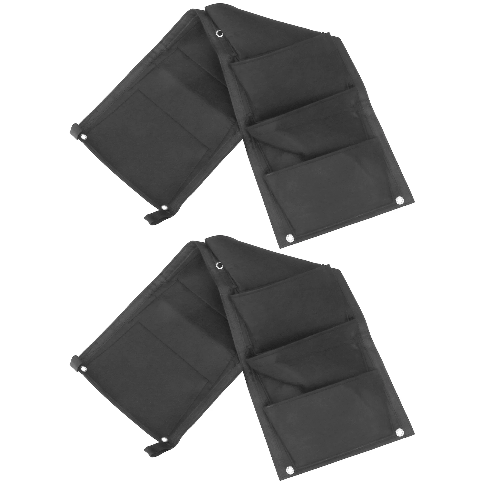 

2PCS Wall Hanging Plantting Bag Felt Cloth Flower Pot Black Durable Degradable Breathing Water Home Gardening Balcony Greening