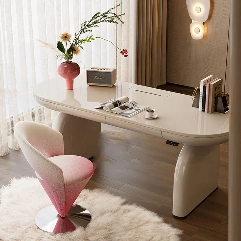 Design Storage Office Desk White Drawer Crafts Study Standing Office Desk Space Saving Nordic Mesa Ordenador Unique Furniture