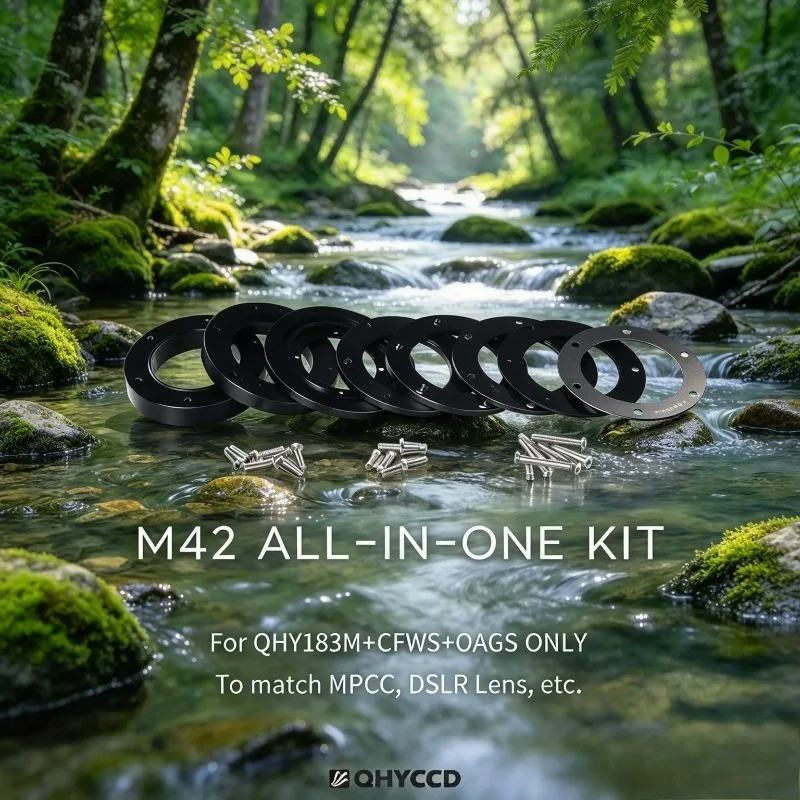 QHYCCD M42 All-In-One Adapter Kit for QHY183M DSLR Lens with CFWS And OAGS Compatible with MPCC