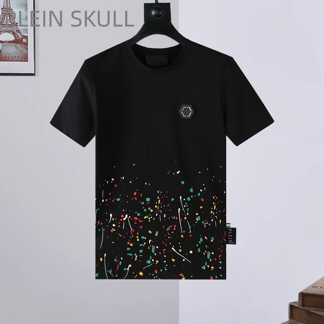 Plein Skull Trendy Brand Men's Short Sleeve Classic Spring and Summer Breathable Thin Running Top Outdoor Casual Fitness T-shirt