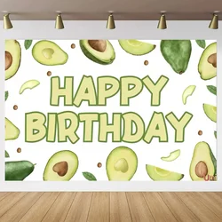 Umi Avocado Birthday Party Decoration Theme Background Avocado Fruit Boys and Girls Party Supplies Room Decoration Banner