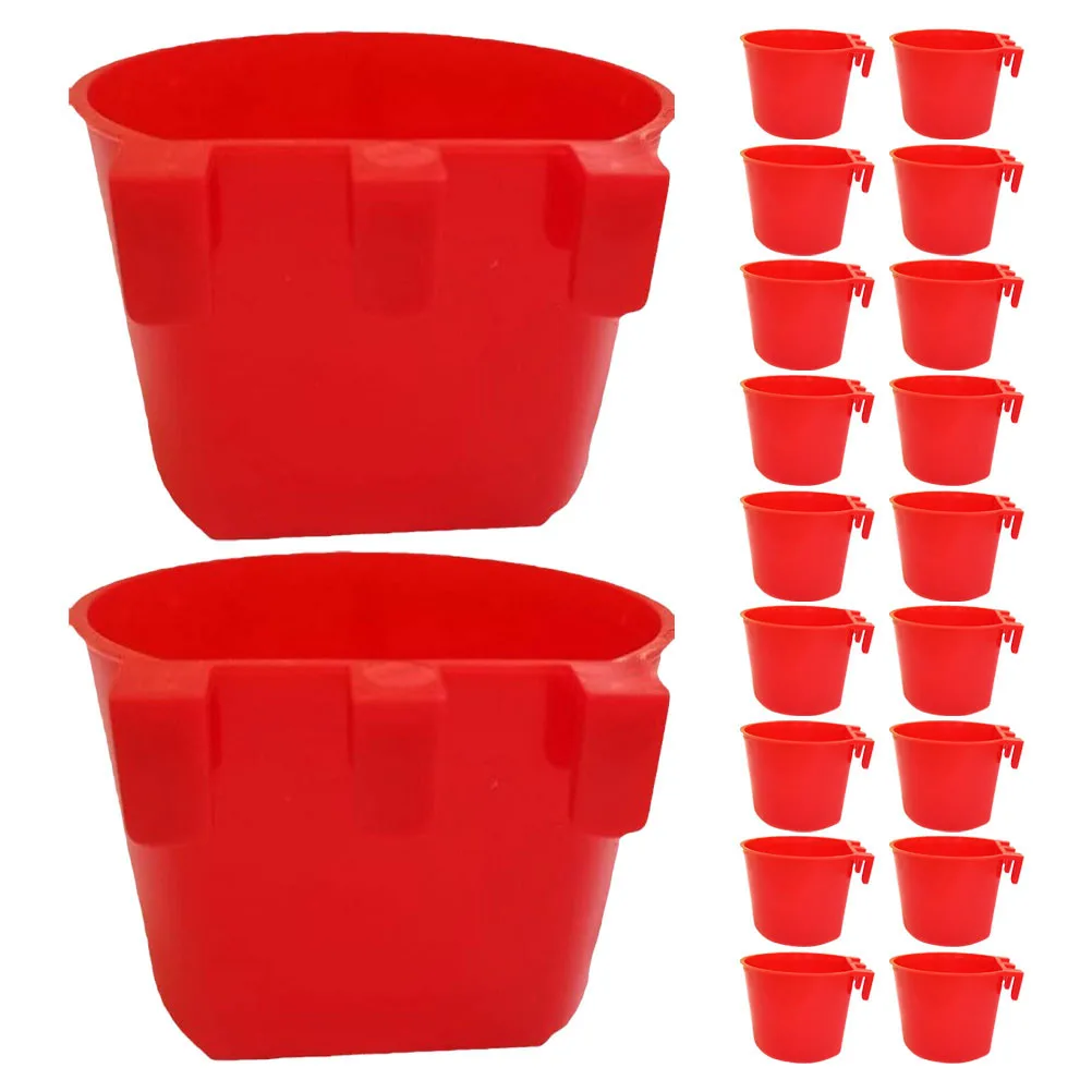 

30pcs Bird Cage Feeder Cup PP Material Small Feeding Watering Supplies Hanging Parrot Cage Feeder Durable Bowl Pet feed Supplies