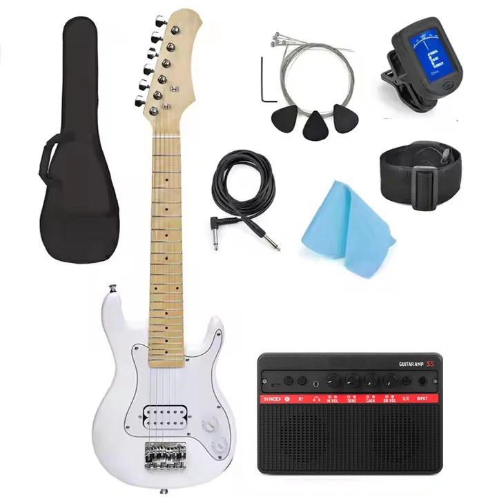 30Inch OEM ODM Electric Acoustic Guitar Beginner Kits for Boys Girls with Mini 8w Amp, Tuner, Picks, Cable, Strap, Extra Strings