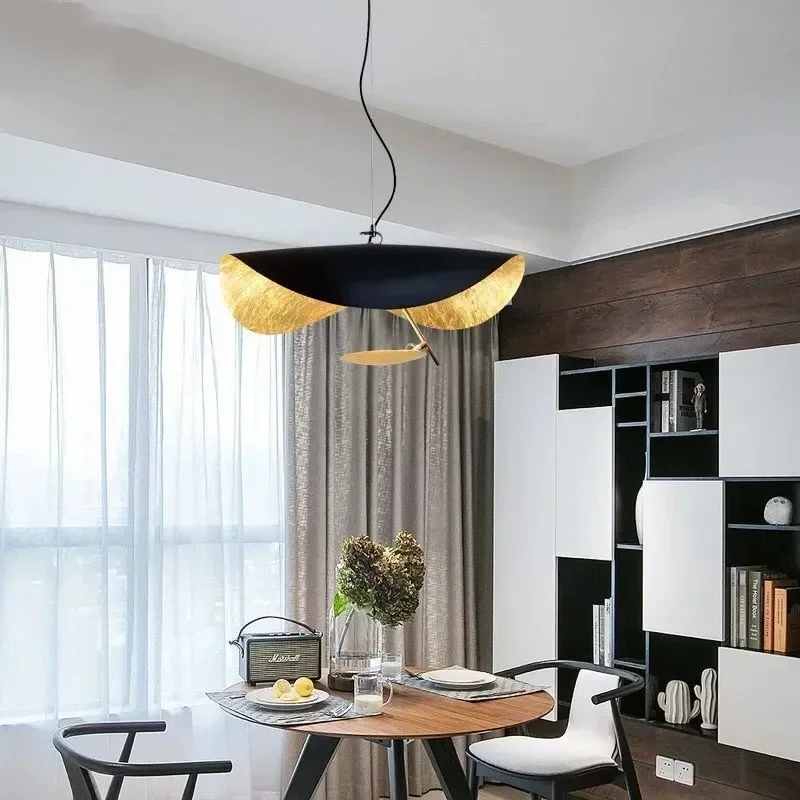 Modern Minimalist Flying Shuttle Hat LED Chandelier Living Room Restaurant Bedroom Pendant Lamp Art Home Decor Lighting Fixtures