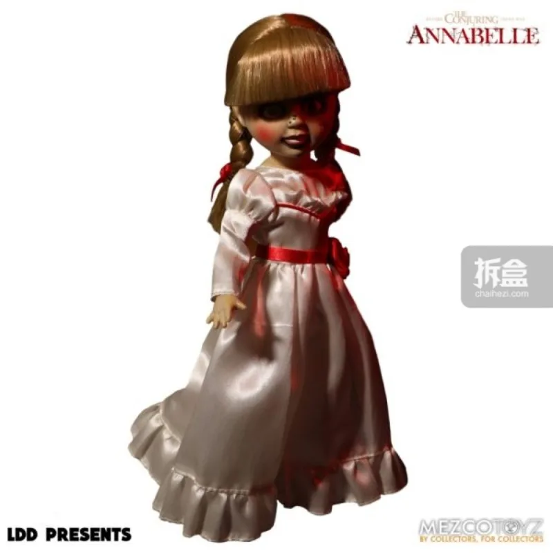 Nowy Towar MEZCO Oryginalna Seria Dead Doll Annabelle 25 cm Ruchoma Lalka Zabawka Model Horror Lalka Prezent Kolekcjonerski Dekoracja