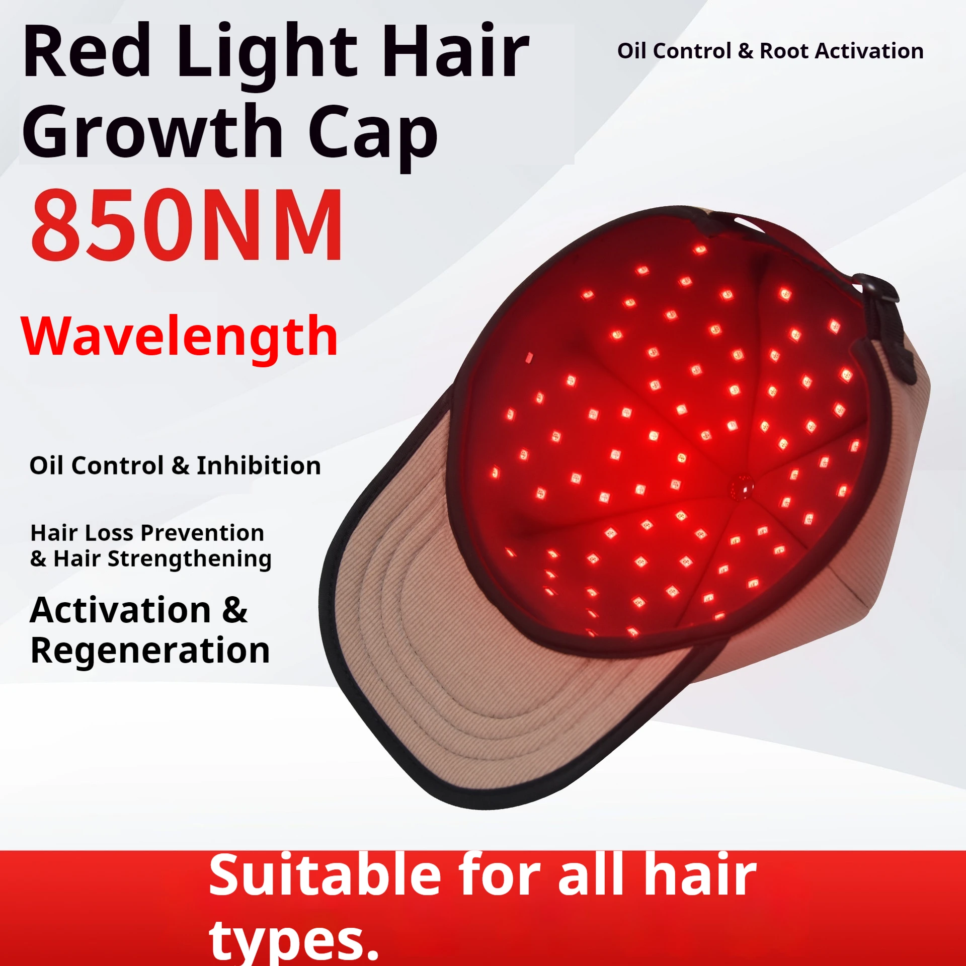 

2025 Red Light Cap Infrared LED Hair Growth Regrowth Cap
