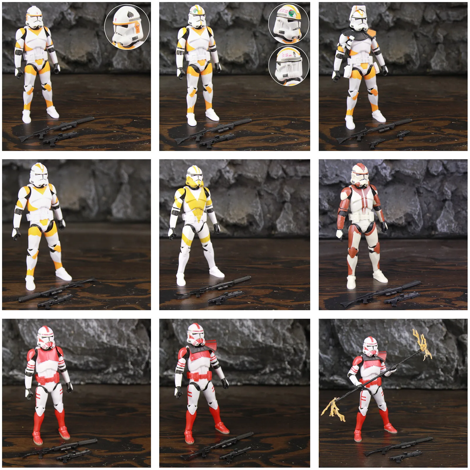 Star Wars First Order Stormtrooper Sandtrooper Death Shock Snow ARC ARF Trooper Phasma 6\