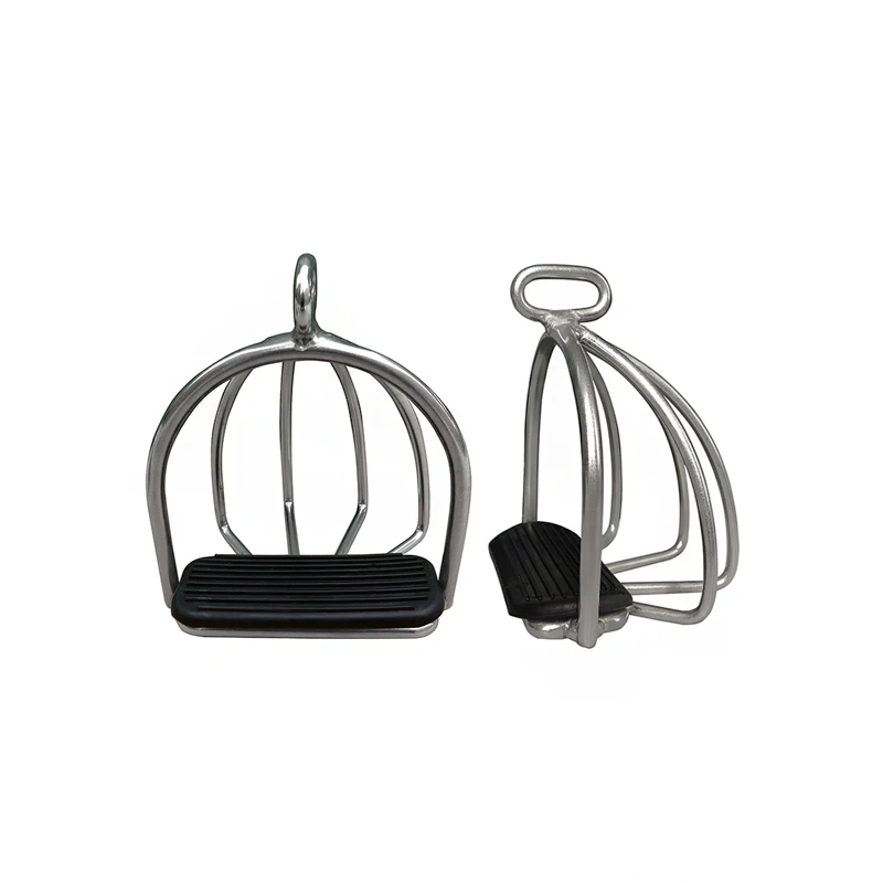 

Western Style Horse Safety Stirrups, Rubber/Iron Pad Saddle Tack