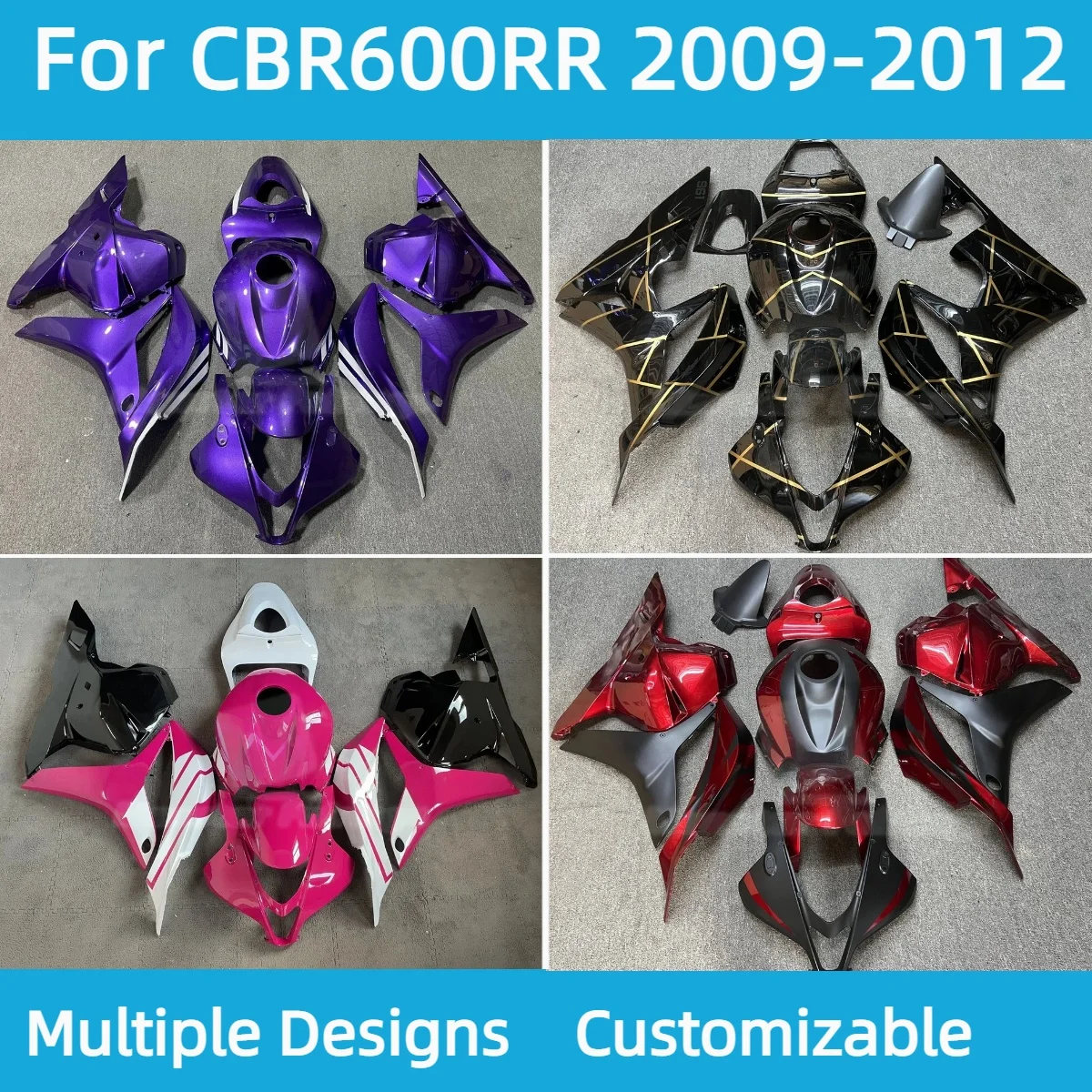 

For HONDA CBR 600RR 2009 2010 2011 2012 Motorcycle Accessories Body Customized Fairing Kit CBR600RR 09 10 11 12 Fairings