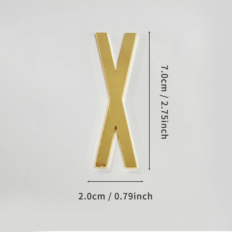 Goldene selbstklebende Hausnummern aus Metall mit englischen Alphabet-Buchstaben für Wohnung, Zimmer, Tür, Tisch, Briefkasten, Zahlenaufkleber, 7 cm – Detail 30