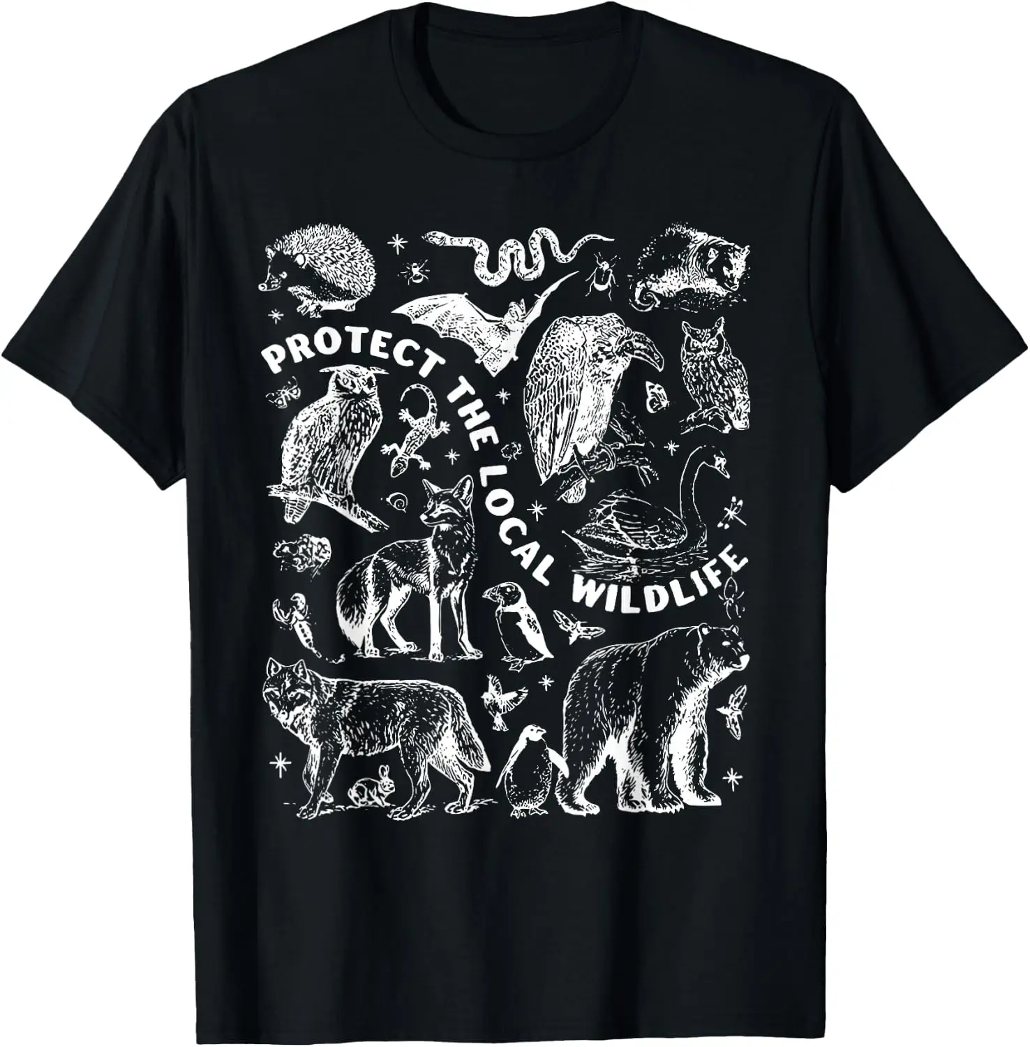 Protect The Local Wildlife Forest Animals Nature Woodland T-Shirt Personalized Clothing Funny Graphic Tee Camiseta