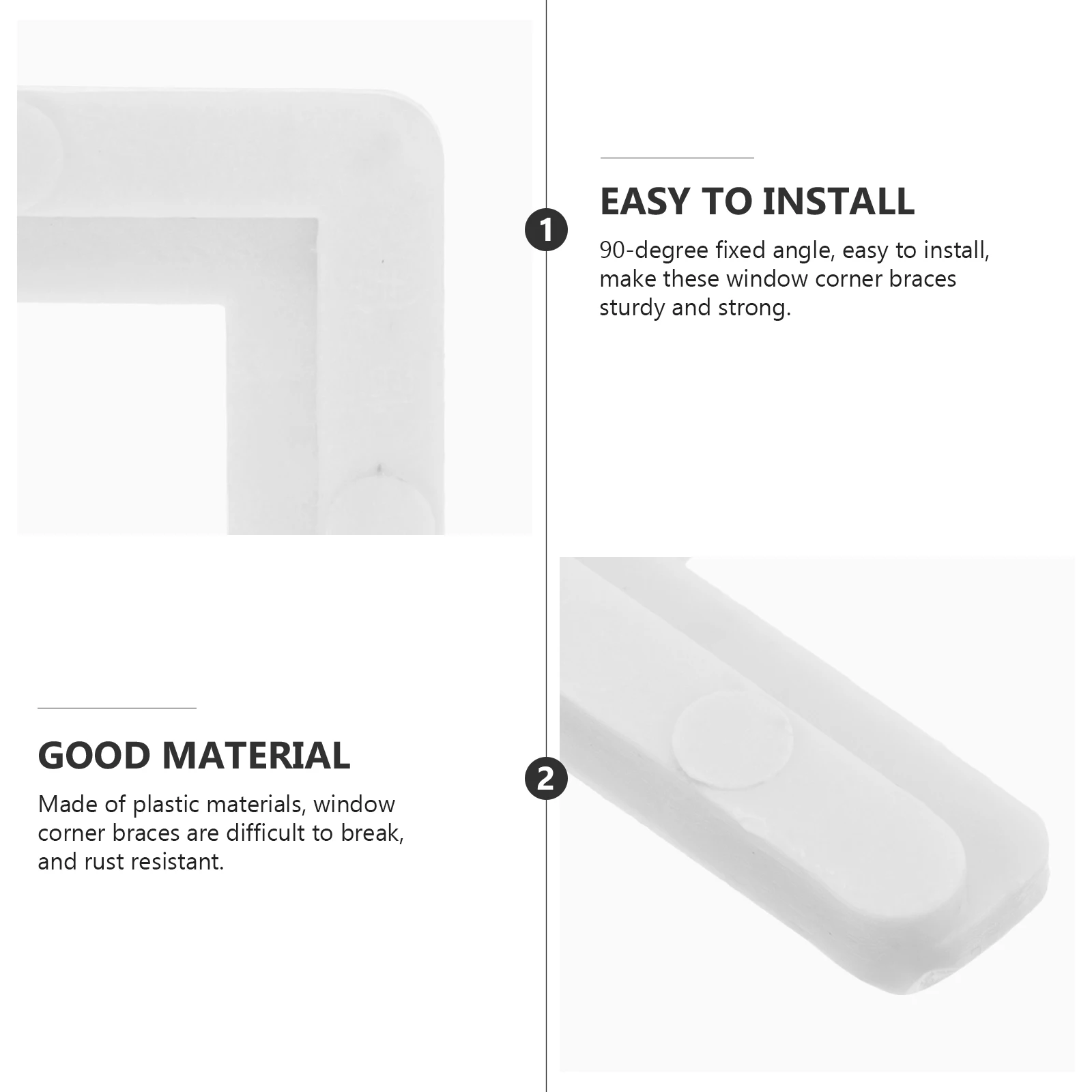 

10pcs Plastic Window Screen Corner Braces 90 Degree Fixed Angle Sturdy L Bracket Replacement For Screen Frames Rust Resistant