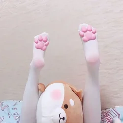 Gothic Lolita Cute 3D Cat Pawpad Thigh High Socks Y2k JK Harajuku Cat Paw Stockings Women Sexy Cat Claw Over the Knee Long Socks