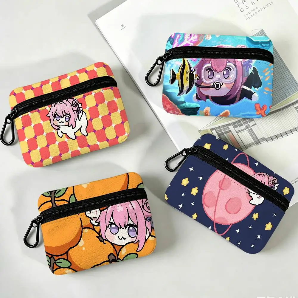 D-Doro Cute N-NIKKES Portable Oxford Fabric Mini Wallet Carabiner Design Small Coin Bag For Cards Keys Earphones