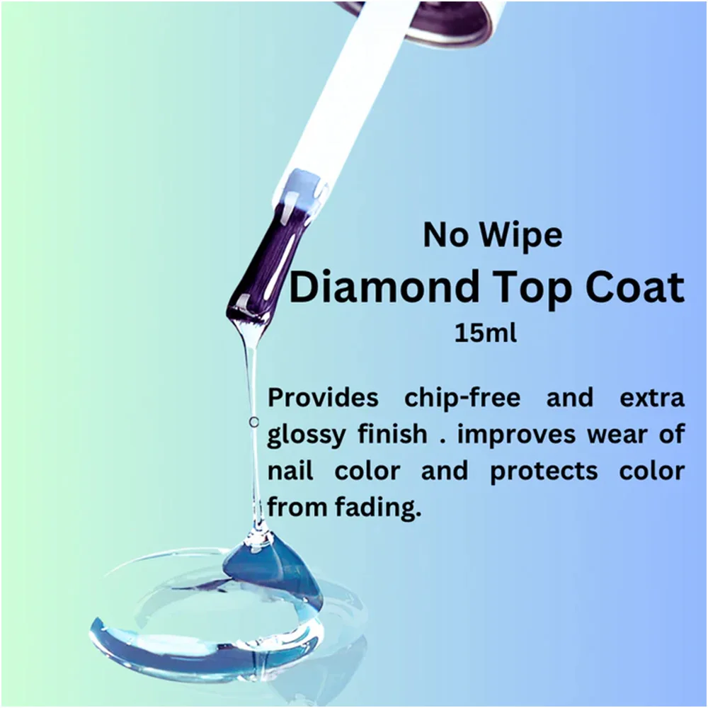 KODIES GEL Diamond Top Coat Esmalte de uñas de gel UV acabado brillante de titanio sellador de aceite brillante Vernis manicura semipermanente arte de uñas