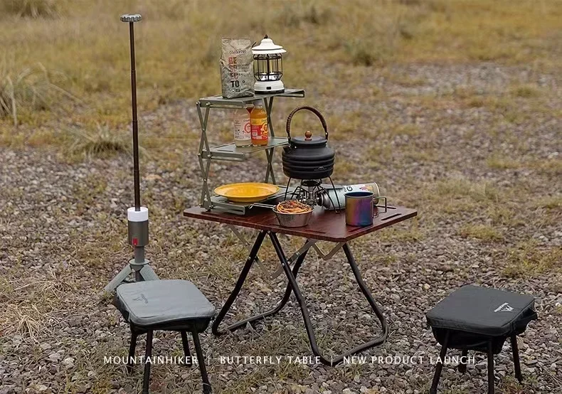 MOUNTAINHIKER Teetisch aus Aluminiumlegierung, für den Außenbereich, Camping, Butterfly, tragbarer Tisch, Stuhl, Klapptisch, hochwertige Möbel – Detail 15