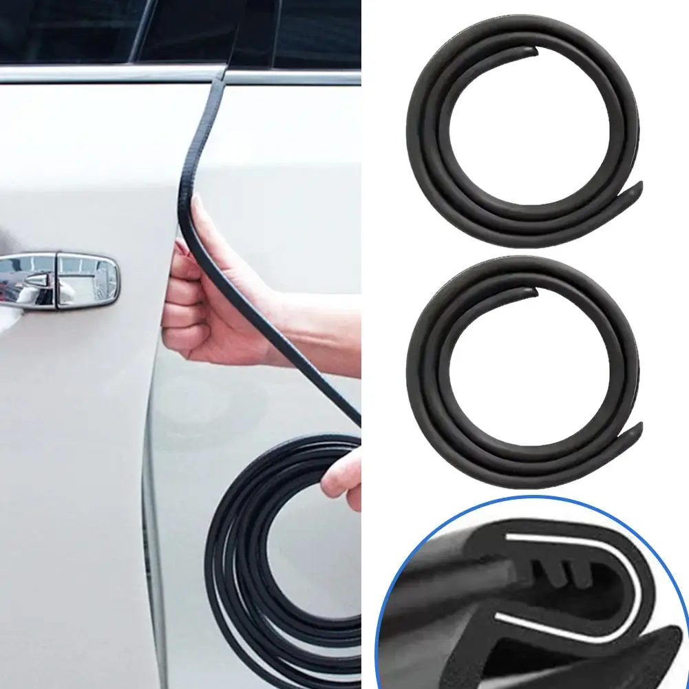 Car B-Pillar Rubber Weatherstrip 2PCS | 80cm Length | EPDM Material | Soundproof Dustproof & Windproof | Universal Auto Accessor