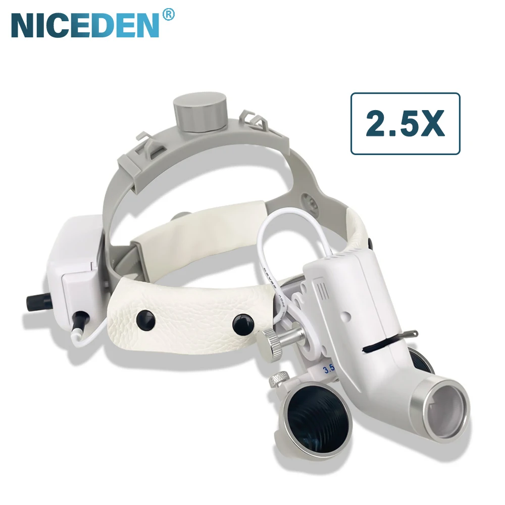 den  tal Loupe 2.5 3.5x 420mm Working Distance Lab Medical Magnification Binocular Helmet Head-Mounted Magnifier Surgery Surgica