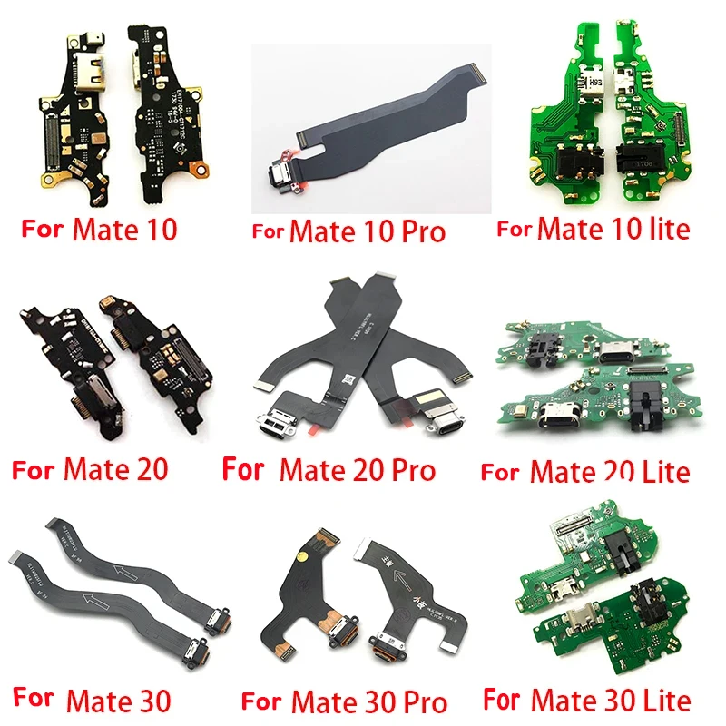 New USB Dock Charging Charger Port Flex Cable Module Board For Huawei Mate 10 20 Pro 30 Lite 20X S 7 8 9 Replacement