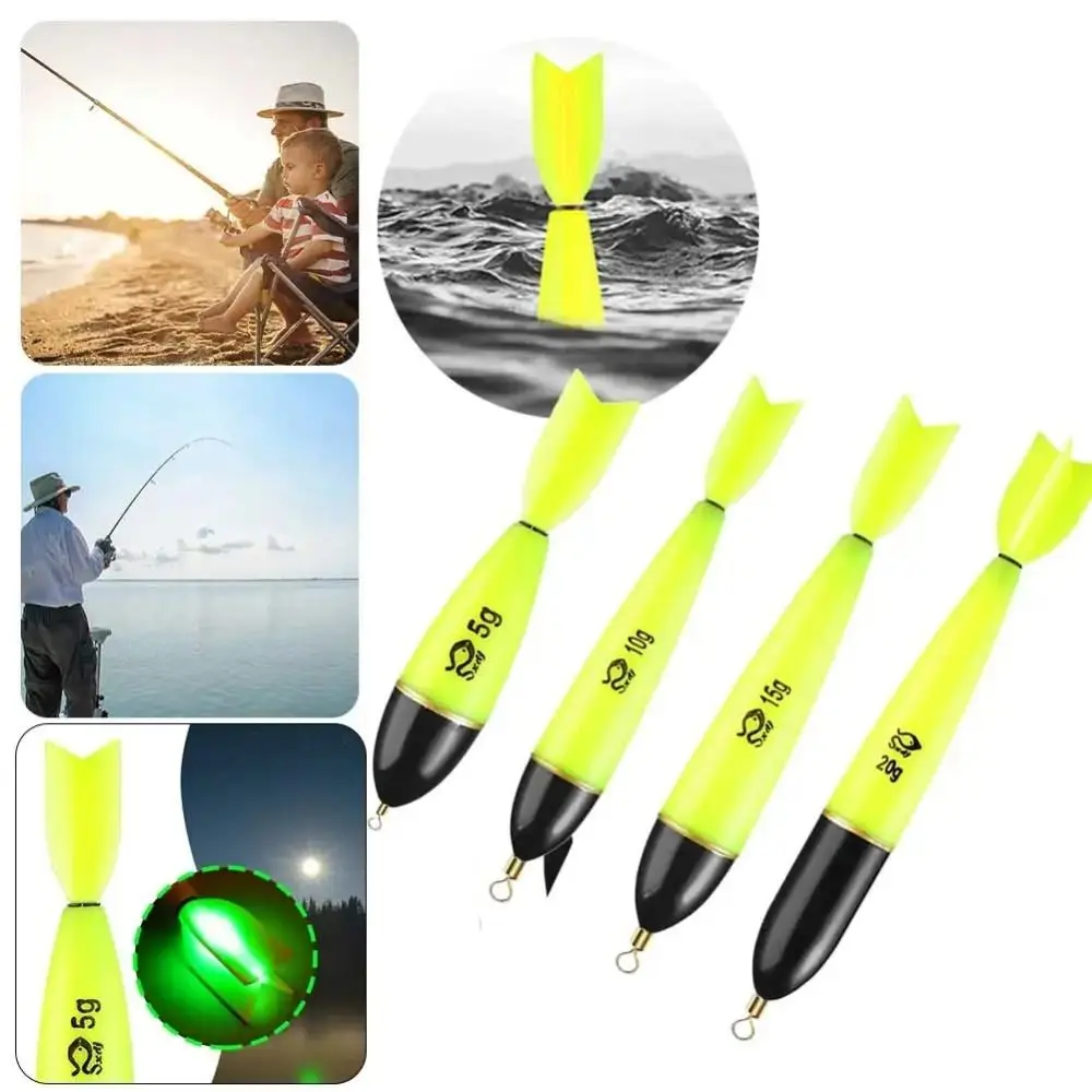 Fishing Float ABS Luminous Foam Plastic Bobber Night Fishing Float Light Stick Striking Floats For Sea Ocean Rock Fishing