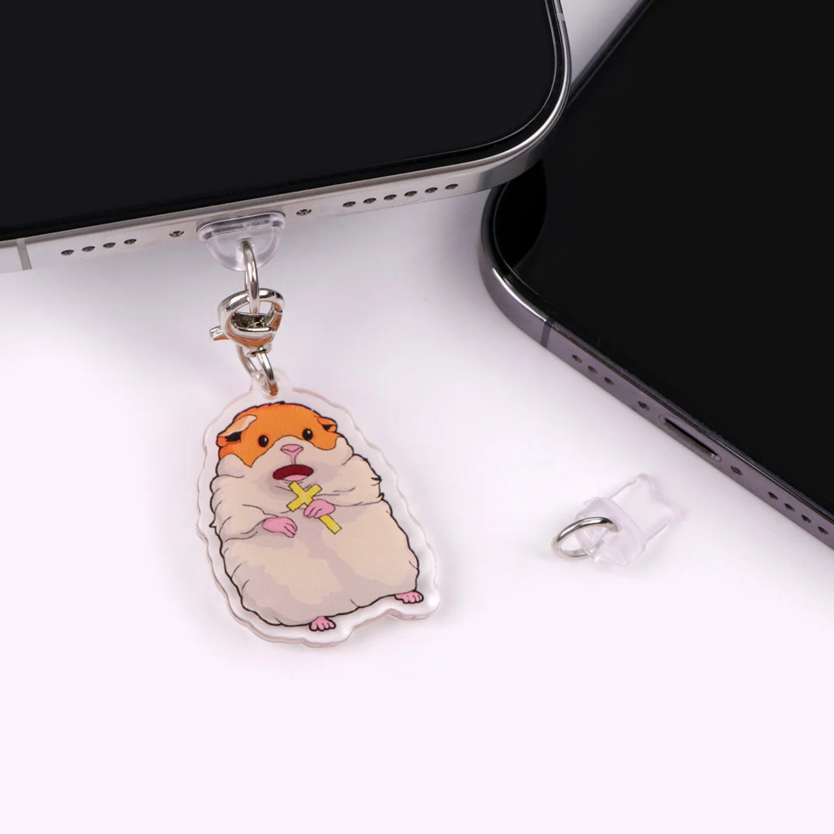 

Милый хомяк Type-C пылезащитная заглушка USB-порт для зарядки защита от пыли пылезащитный подвесной орнамент кулон аксессуары для телефонов