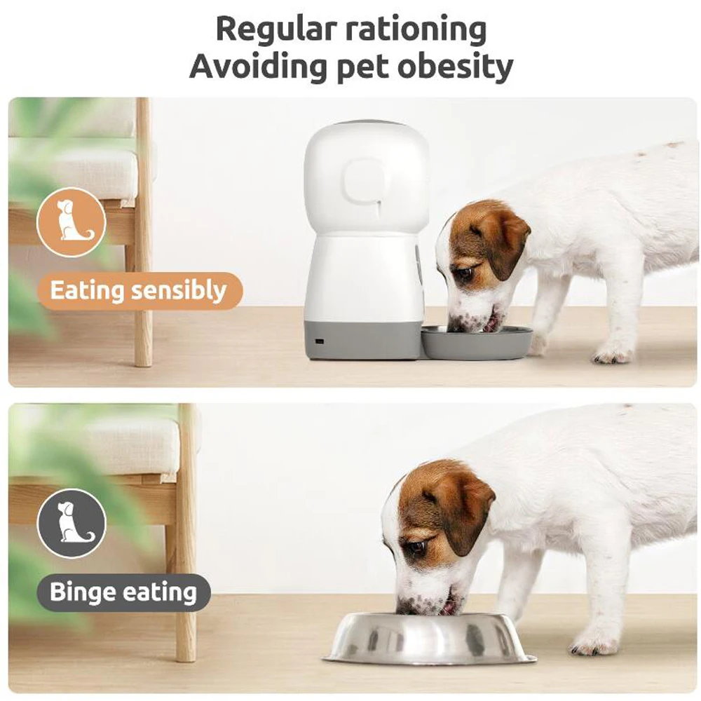 3.5L Automatic Pet Feeder Smart Food Dispenser For Cats Dogs Timer Stainless Steel Bowl Auto Dog Cat Pet Feeding Pet Supplies