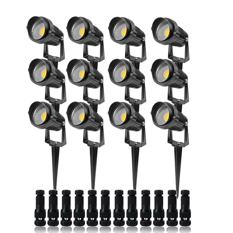 7W10W ديكور حديقة الخفيفة ذكي الجهد المنخفض في الهواء الطلق مصباح حديقة المشهد مقاوم للماء مصباح حديقة مطعم المسامير