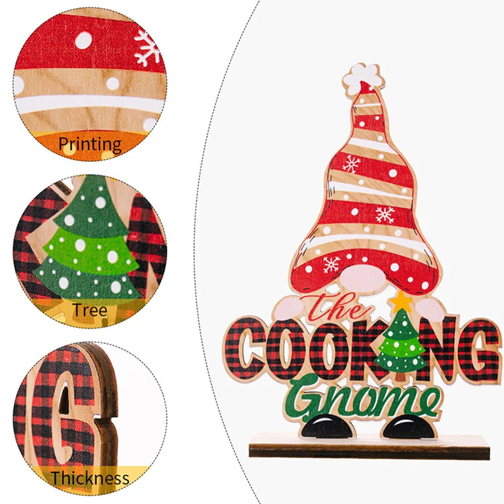 

Creative Wooden Christmas Table Sign Holiday Home Decor Desktop Centerpiece Xmas Party Ornament Fireplace Decoration Crafts
