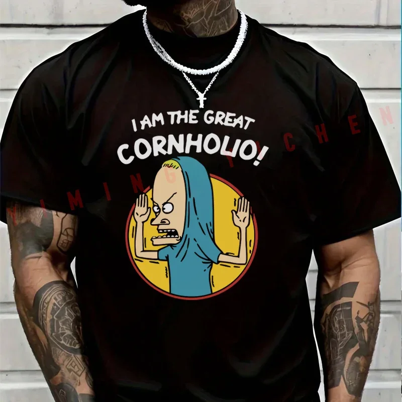 

2026 Motorbike Men TShirt Casual Beavis And Butthead I Am The Great Cornhole! T-shirt Short Sleeve Summer Top Tees
