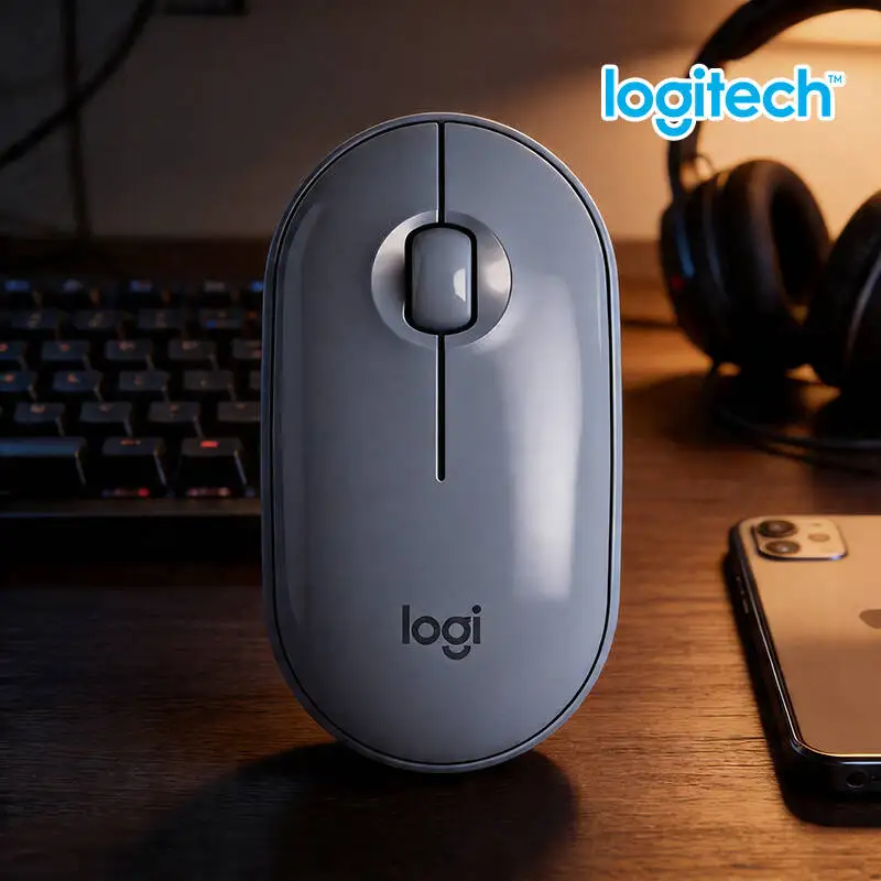 Logitech M350 Travel Wireless Mouse - Ultra-Thin, Silent Operation, 10m Range, Recycled Plastic, Business Trip On-the-Go Pick