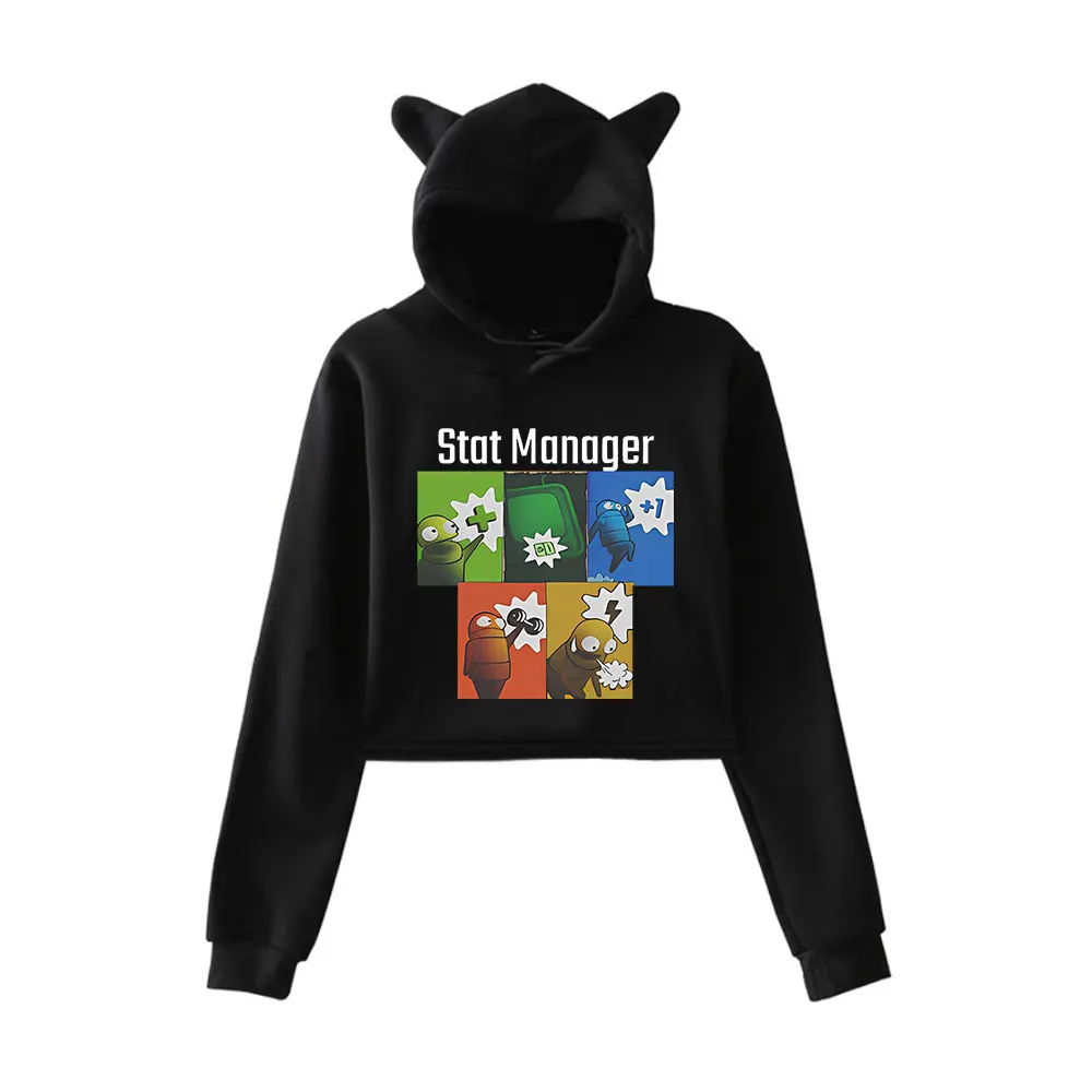 

Hot Game R.E.P.O. Robot Game Merch Trendy Hoodies Sweatshirt for Girls Cat Ear Crop Pullover Casual Everyday Wear